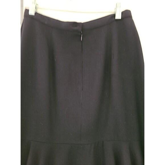 Vtg I.magnin Suit SIZE 8 Blazer & Skirt Black year round wool Career lined 2PC - Picture 12 of 13